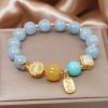 Aquamarin-Armband für Schutz und Fülle Aquamarine Wealth Protection Bracelet