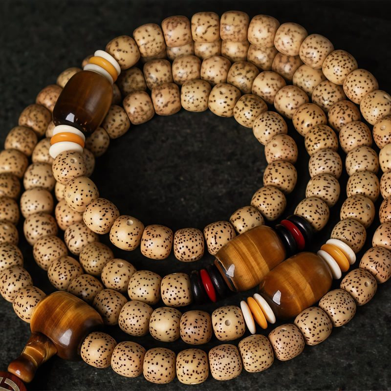 Bodhi Seed Tiger's Eye Peace Bracelet Bodhi Seed Tiger's Eye Peace Bracelet