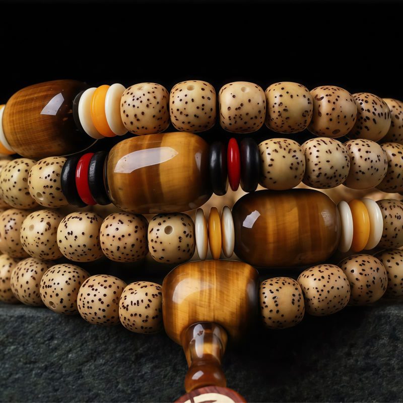 Bodhi Seed Tiger's Eye Peace Bracelet Bodhi Seed Tiger's Eye Peace Bracelet