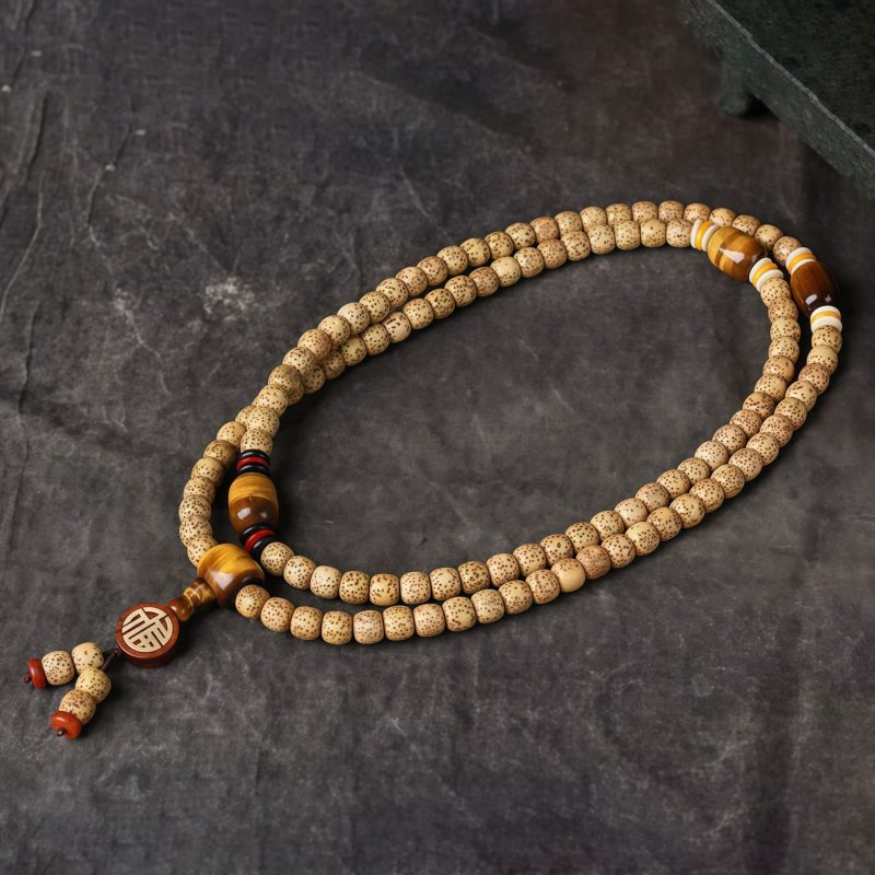 Bodhi Seed Tiger's Eye Peace Bracelet Bodhi Seed Tiger's Eye Peace Bracelet