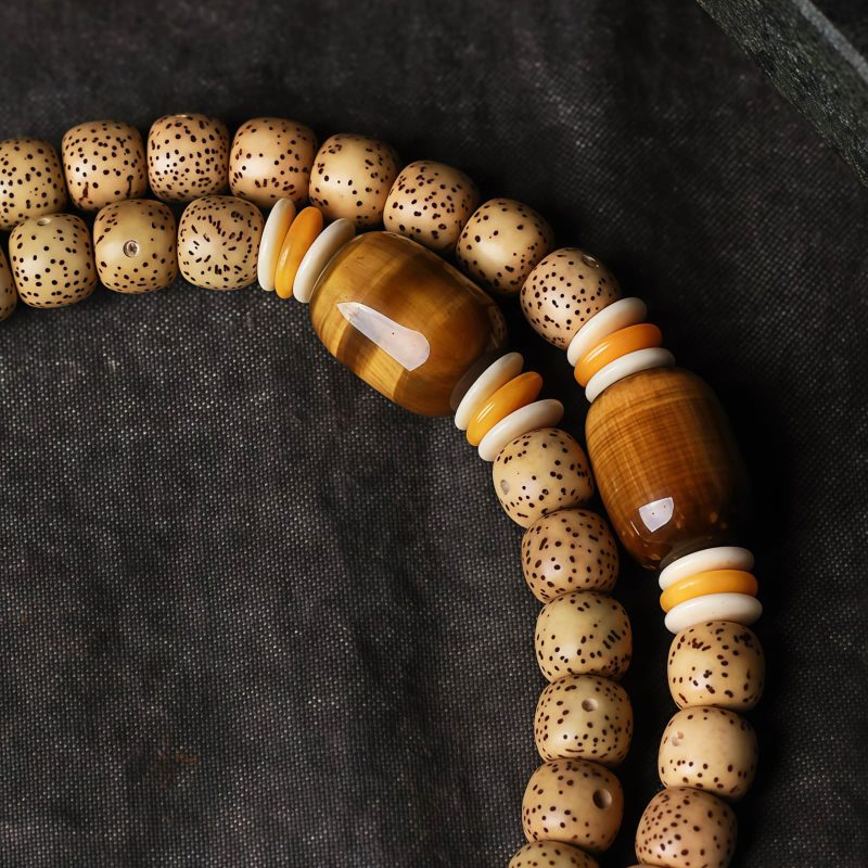 Bodhi Seed Tiger's Eye Peace Bracelet Bodhi Seed Tiger's Eye Peace Bracelet