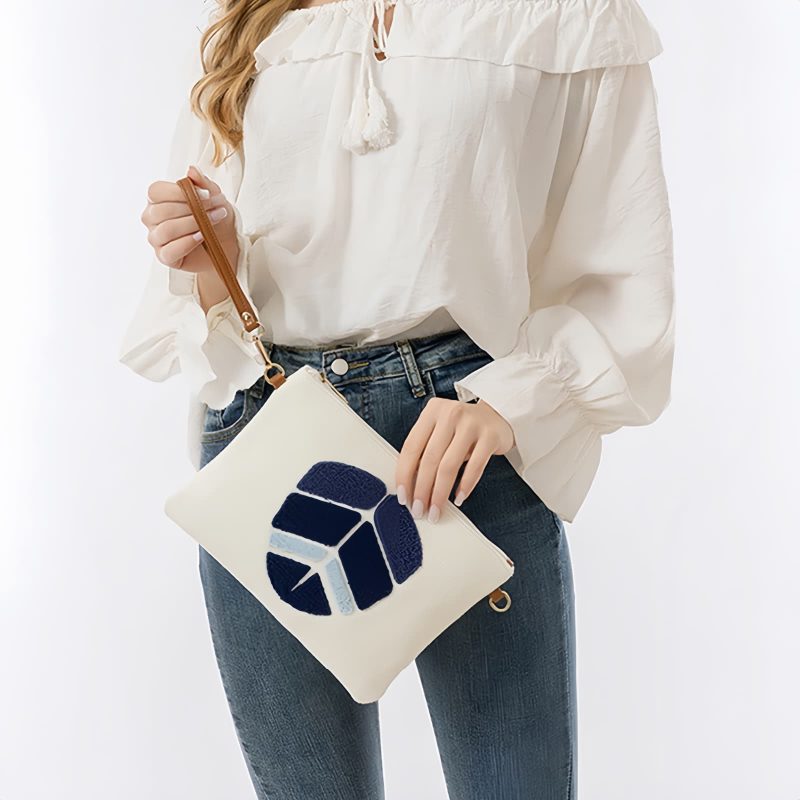 Bolsa Tiracolo de Lona - Olho Grego e Mão de Hamsá Canvas Hamsa Evil Eye Crossbody Bag
