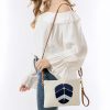 Bolsa Tiracolo de Lona - Olho Grego e Mão de Hamsá Canvas Hamsa Evil Eye Crossbody Bag