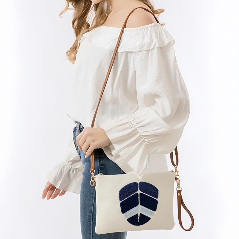 Bolsa Tiracolo de Lona - Olho Grego e Mão de Hamsá Canvas Hamsa Evil Eye Crossbody Bag