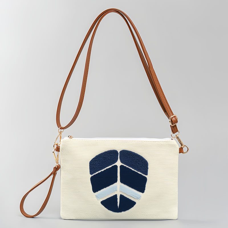 Bolsa Tiracolo de Lona - Olho Grego e Mão de Hamsá Canvas Hamsa Evil Eye Crossbody Bag