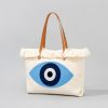 Bolsa Tote de Lona Olho Grego e Mão de Hamsá Canvas Evil Eye Hamsa Tote Bag