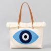 Bolsa Tote de Lona Olho Grego e Mão de Hamsá Canvas Evil Eye Hamsa Tote Bag