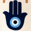 Bolsa Tote de Lona Olho Grego e Mão de Hamsá Canvas Evil Eye Hamsa Tote Bag