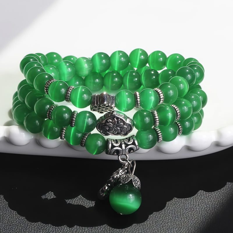 Chrysoberyl Pixiu Triple Wrap Wealth Bracelet Chrysoberyl Pixiu Triple Wrap Wealth Bracelet