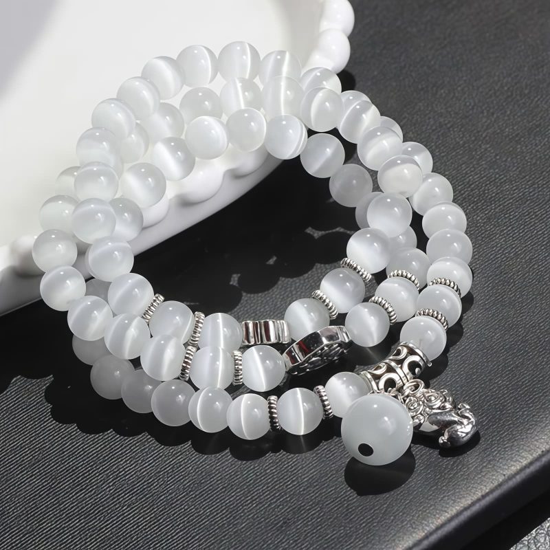 Chrysoberyl Pixiu Triple Wrap Wealth Bracelet Chrysoberyl Pixiu Triple Wrap Wealth Bracelet