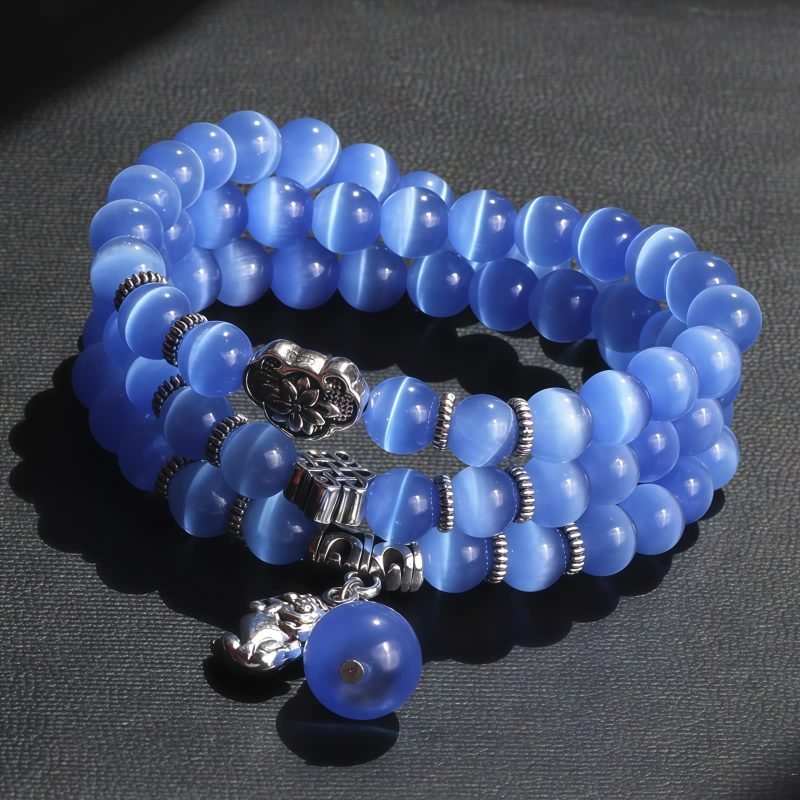 Chrysoberyl Pixiu Triple Wrap Wealth Bracelet Chrysoberyl Pixiu Triple Wrap Wealth Bracelet
