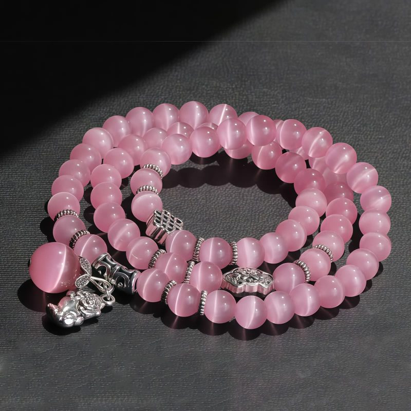 Chrysoberyl Pixiu Triple Wrap Wealth Bracelet Chrysoberyl Pixiu Triple Wrap Wealth Bracelet