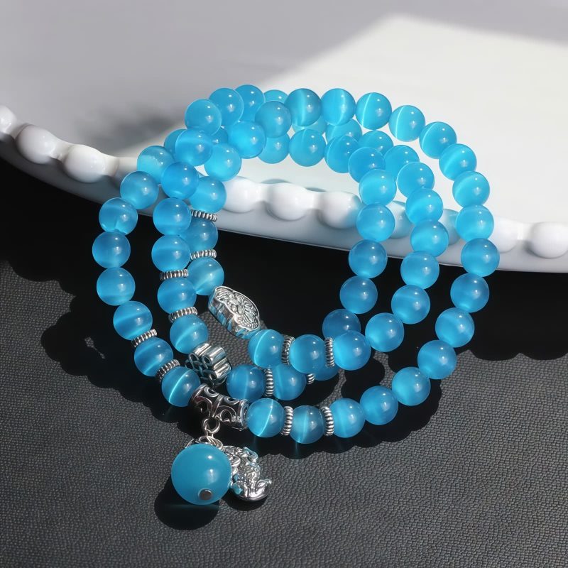 Chrysoberyl Pixiu Triple Wrap Wealth Bracelet Chrysoberyl Pixiu Triple Wrap Wealth Bracelet
