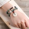 Cyan Bodhi Seed Lotus Jade Bracelet Cyan Bodhi Seed Lotus Jade Bracelet