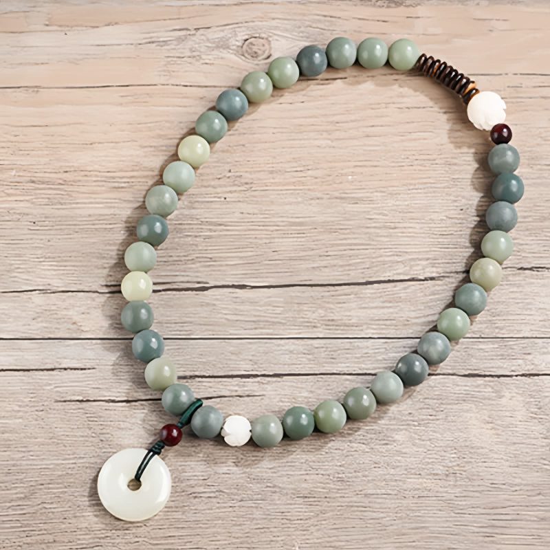 Cyan Bodhi Seed Lotus Jade Bracelet Cyan Bodhi Seed Lotus Jade Bracelet