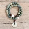 Cyan Bodhi Seed Lotus Jade Bracelet Cyan Bodhi Seed Lotus Jade Bracelet