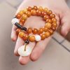 Cyan Bodhi Seed Lotus Jade Bracelet Cyan Bodhi Seed Lotus Jade Bracelet