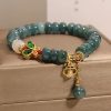 Jade White Agate Butterfly Charm Bracelet Jade White Agate Butterfly Charm Bracelet