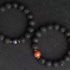 Pulsera Sanadora de Piedra Volcánica y Piedra de Sol Azul Lava Rock Blue Sandstone Healing Bracelet