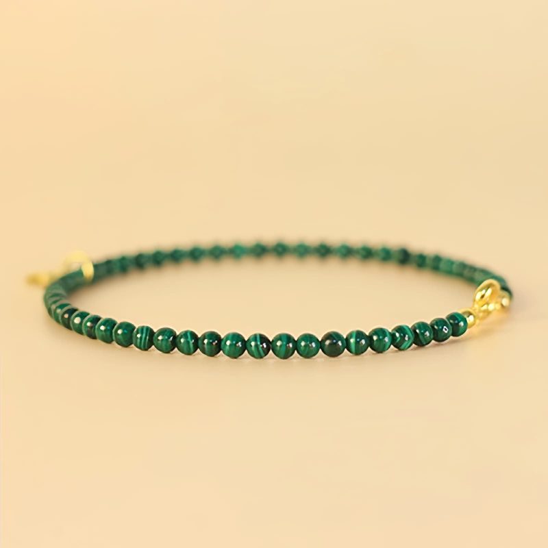 Natural Malachite Elephant Charm Bracelet Natural Malachite Elephant Charm Bracelet