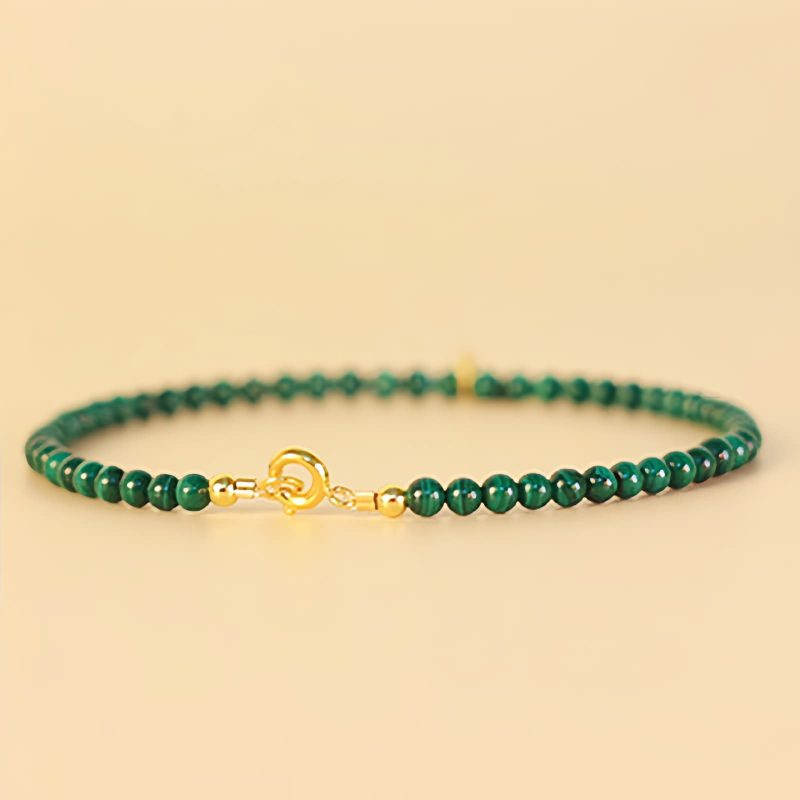 Natural Malachite Elephant Charm Bracelet Natural Malachite Elephant Charm Bracelet