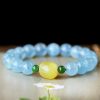 Natural Aquamarine Amber Healing Bracelet Natural Aquamarine Amber Healing Bracelet