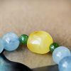 Natural Aquamarine Amber Healing Bracelet Natural Aquamarine Amber Healing Bracelet