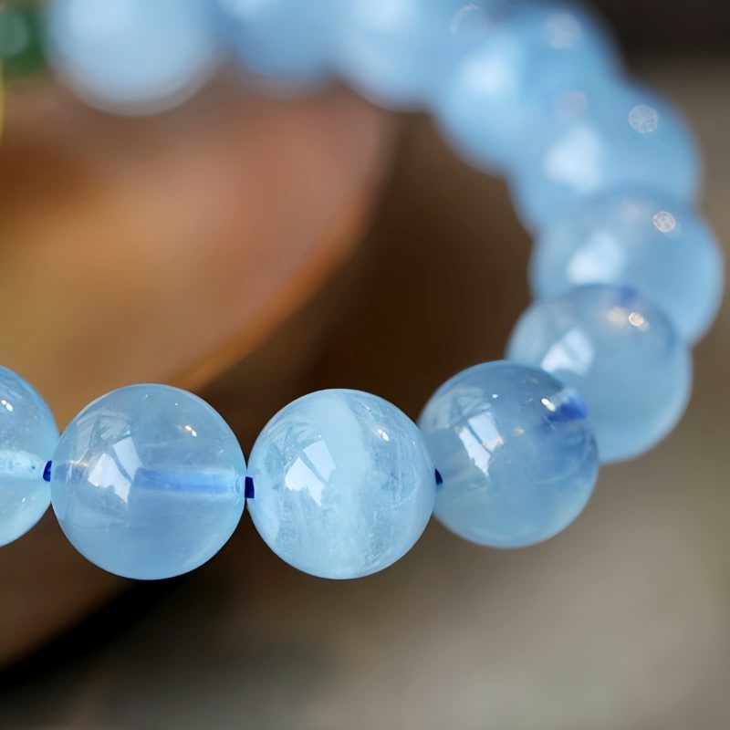 Natural Aquamarine Amber Healing Bracelet Natural Aquamarine Amber Healing Bracelet