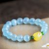 Natural Aquamarine Amber Healing Bracelet Natural Aquamarine Amber Healing Bracelet