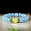 Natural Aquamarine Amber Healing Bracelet Natural Aquamarine Amber Healing Bracelet