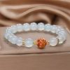 Natural Aquamarine Healing Flower Energy Bracelet Natural Aquamarine Healing Flower Energy Bracelet