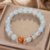 Natural Aquamarine Healing Flower Energy Bracelet Natural Aquamarine Healing Flower Energy Bracelet