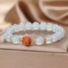 Natural Aquamarine Healing Flower Energy Bracelet Natural Aquamarine Healing Flower Energy Bracelet