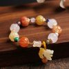 Natural Golden Silk Jade Pixiu Wealth Bracelet Natural Golden Silk Jade Pixiu Wealth Bracelet