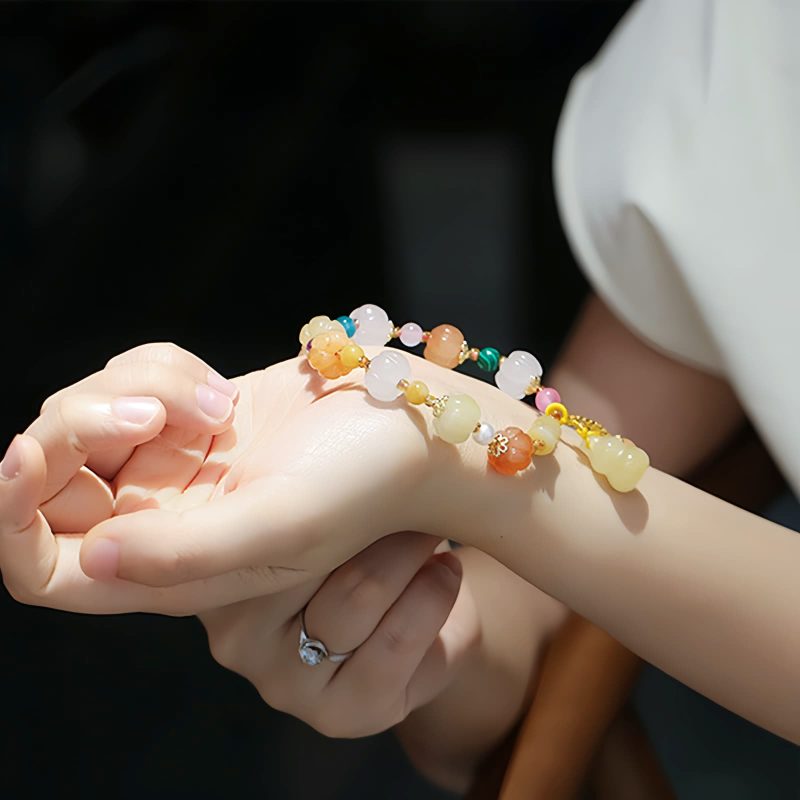 Natural Golden Silk Jade Pixiu Wealth Bracelet Natural Golden Silk Jade Pixiu Wealth Bracelet