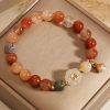 Glücksarmband aus natürlicher Hetian-Jade mit Perlen Natural Hetian Jade Luck Bracelet with Pearl