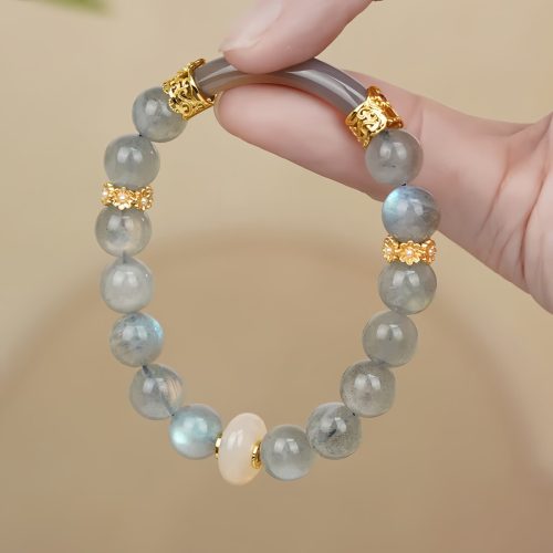 Pulseira de Labradorite Natural para Equilíbrio Emocional Pulseira de Labradorite Natural para Equilíbrio Emocional