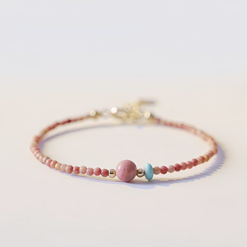 14K Gold Plated Rhodonite Loving Energy Bracelet 14K Gold Plated Rhodonite Loving Energy Bracelet