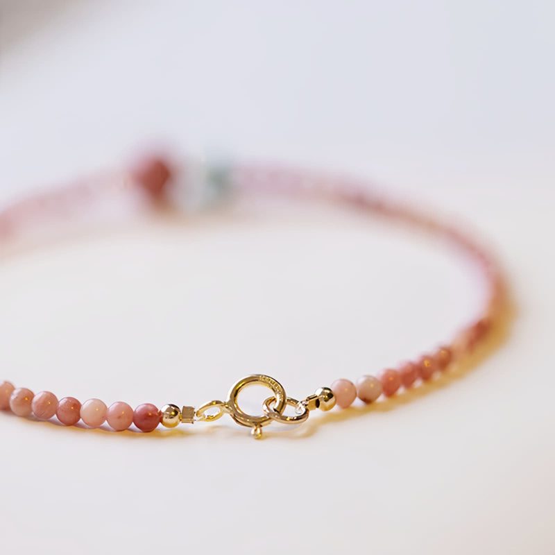 14K Gold Plated Rhodonite Loving Energy Bracelet 14K Gold Plated Rhodonite Loving Energy Bracelet