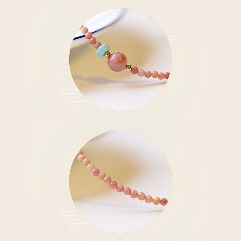 14K Gold Plated Rhodonite Loving Energy Bracelet 14K Gold Plated Rhodonite Loving Energy Bracelet