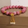 Pink Tourmaline Lotus Flower Bracelet Pink Tourmaline Lotus Flower Bracelet