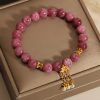 Pink Tourmaline Lotus Flower Bracelet Pink Tourmaline Lotus Flower Bracelet