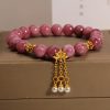 Pink Tourmaline Lotus Flower Bracelet Pink Tourmaline Lotus Flower Bracelet