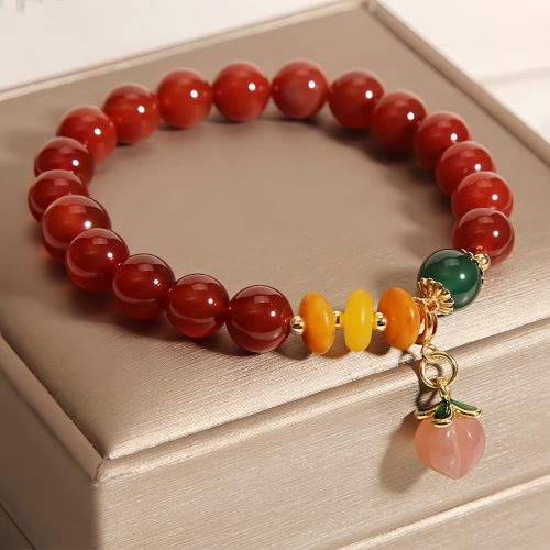Pulseira de Ágata Vermelha: Paz Interior e Expansão Pulseira de Ágata Vermelha: Paz Interior e Expansão