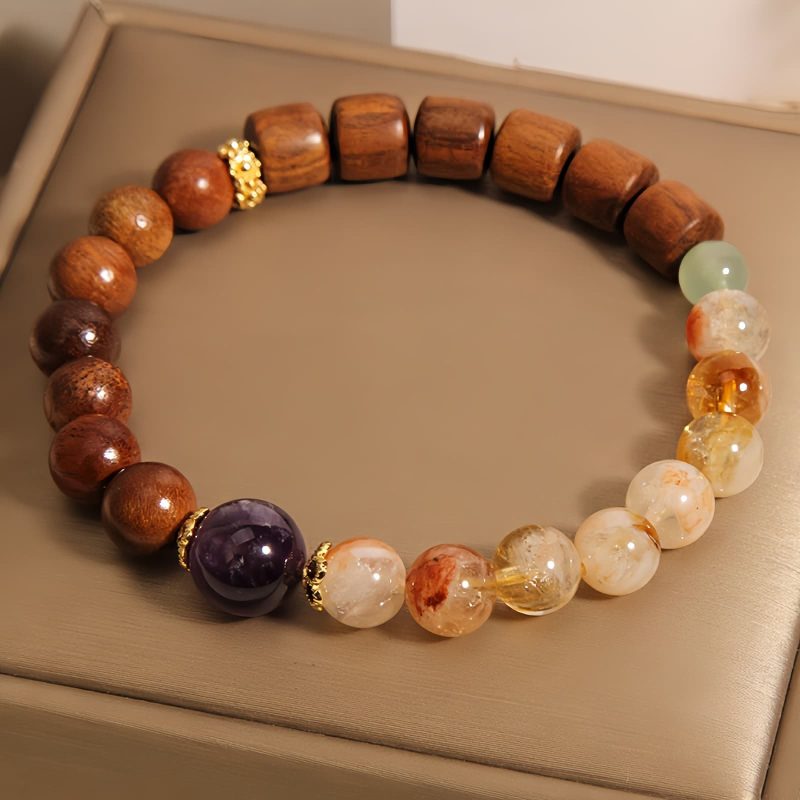 Sandalwood Citrine Protection Bracelet Sandalwood Citrine Protection Bracelet