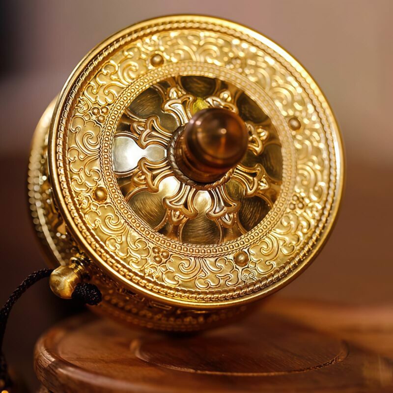 Tibetische Sandelholz-Gebetsmühle – Die Kraft der Sechs Worte Tibetan Sandalwood Prayer Wheel - Six Words - 7
