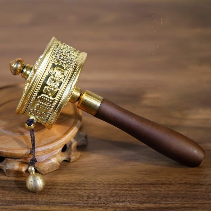 Tibetische Sandelholz-Gebetsmühle – Die Kraft der Sechs Worte Tibetan Sandalwood Prayer Wheel - Six Words - 1