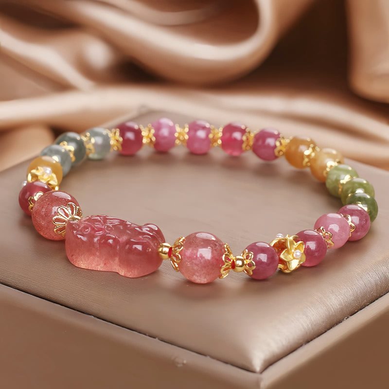 Strawberry Quartz Love Tourmaline Bracelet Strawberry Quartz Love Tourmaline Bracelet