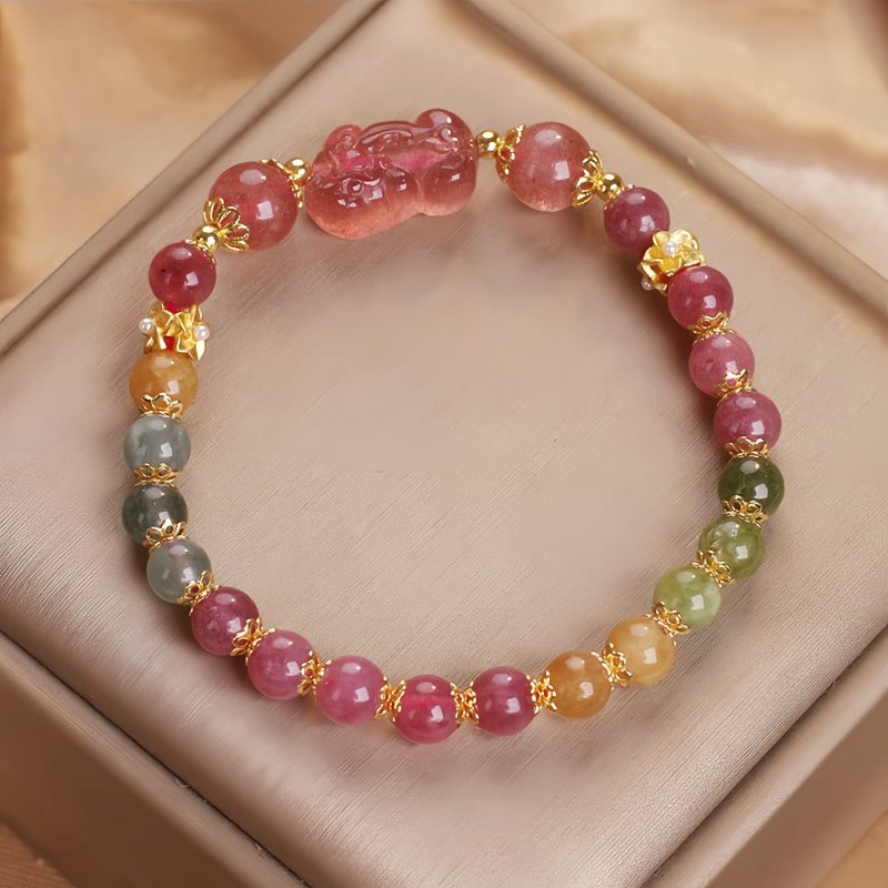 Strawberry Quartz Love Tourmaline Bracelet Strawberry Quartz Love Tourmaline Bracelet