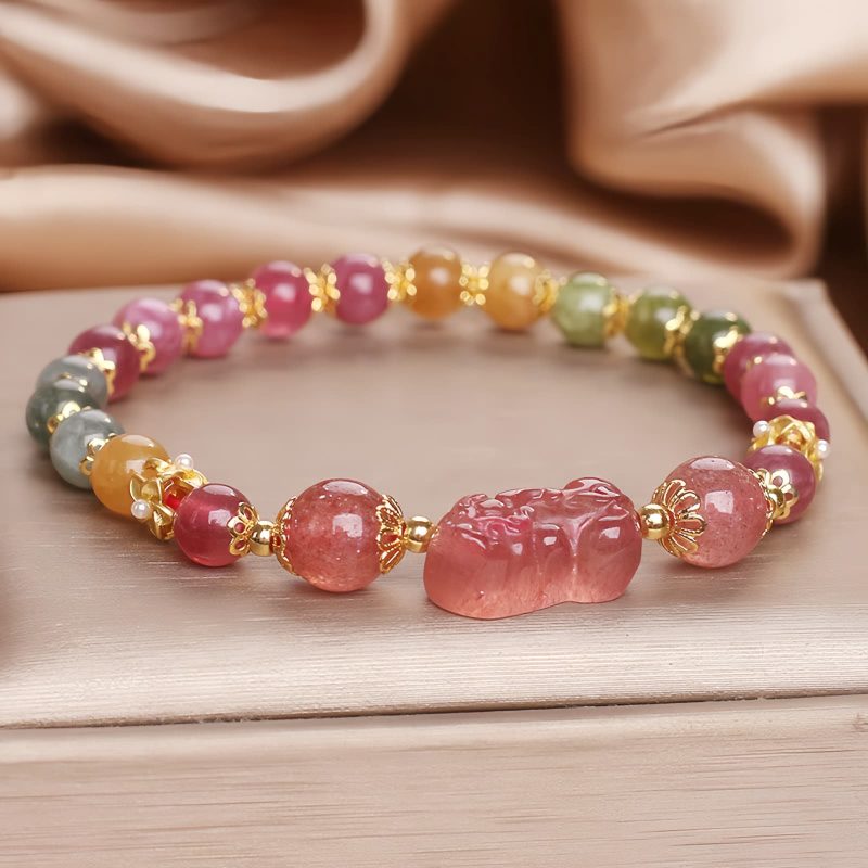 Strawberry Quartz Love Tourmaline Bracelet Strawberry Quartz Love Tourmaline Bracelet